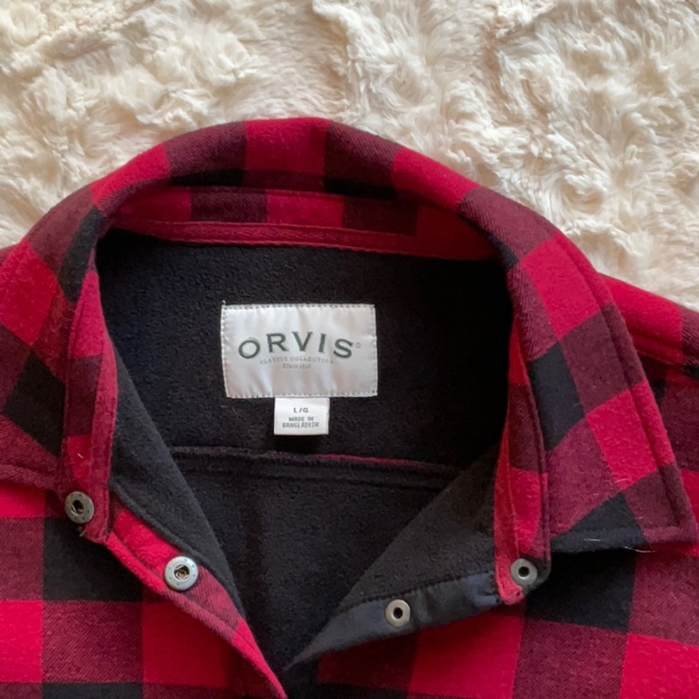 Orvis Red and Black Checkered Shirt - Picture 2 of 8